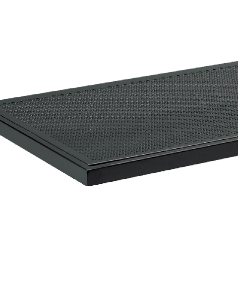 U-hylle m/ metallhulplade (61 x 37 cm), Sort, t/ 12 mm ( Framework )