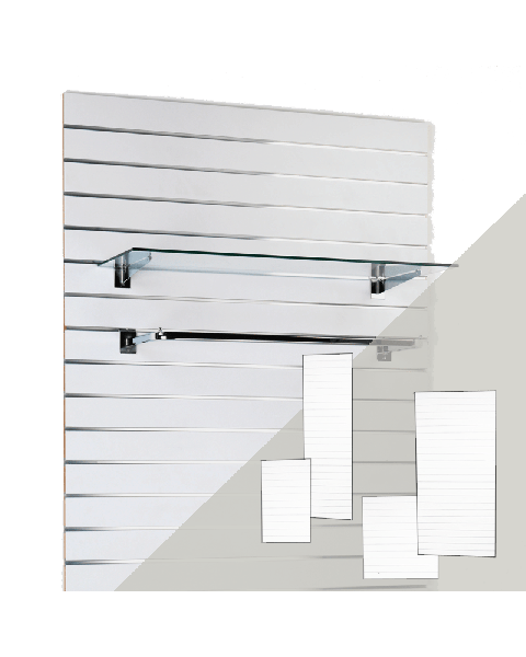 Rillepanel, Grå. 10 cm. Standard. Inkl. alulister. Velg størrelse.