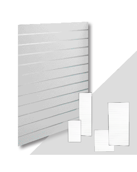 Rillepanel, Grå. 10 cm. Standard. Inkl. alulister. Velg størrelse.