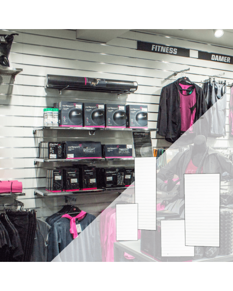 Rillepanel, Hvit. 10 cm. Inkl. lister. Standard. Velg størrelse og farge på lister.