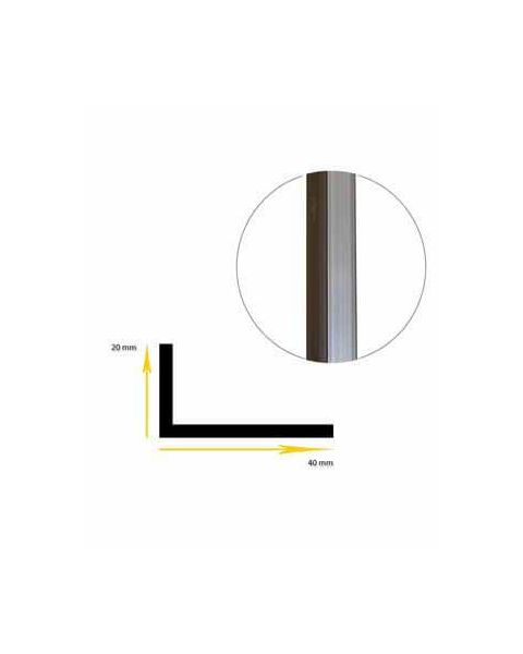 Sideliste Alu ( 40 x 20 mm.) H 240 cm.