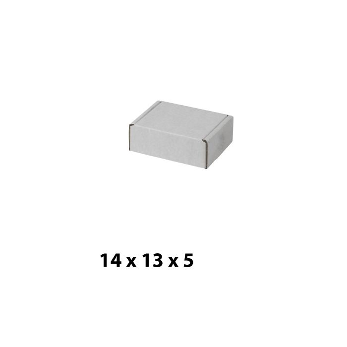 Hvit pappesker (H 5 cm.)