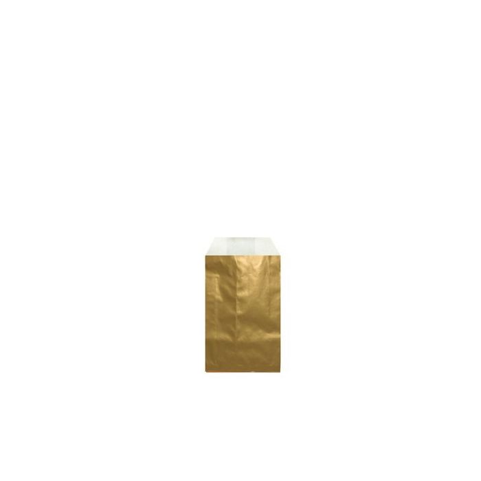 Guldfarvet gavepose. 7 x H12 cm