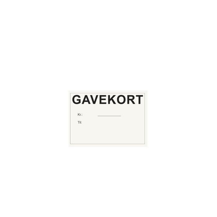 Gavekort - 100 stk.