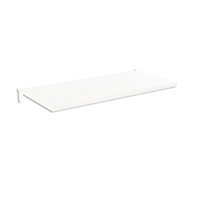U-hylle m/ metallhulplade (91 x 37 cm), hvit