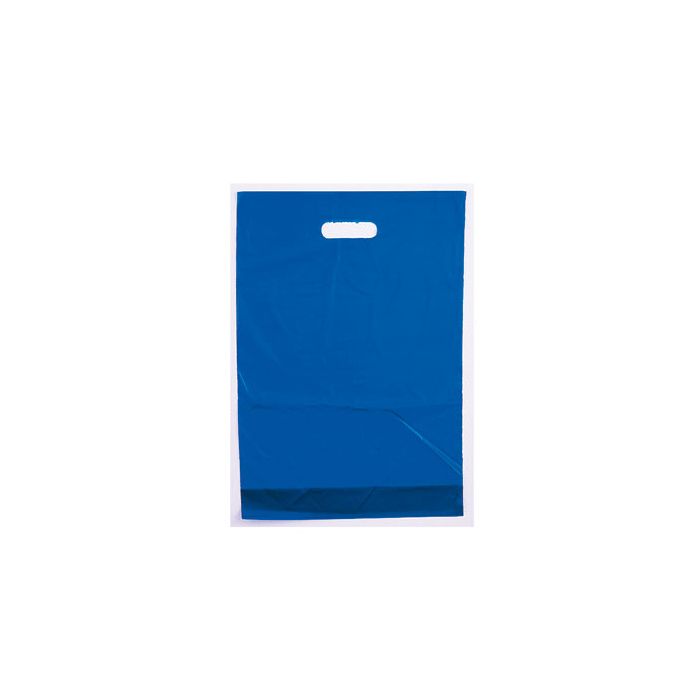 Asurblå plastikpose 35x4x45 cm