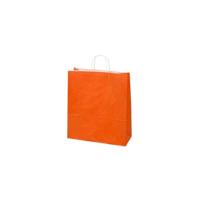 Orange papirspose 35x14x44 cm