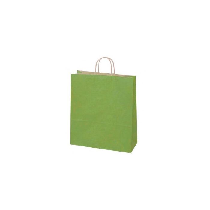 Olivengrøn papirspose 35x14x44 cm