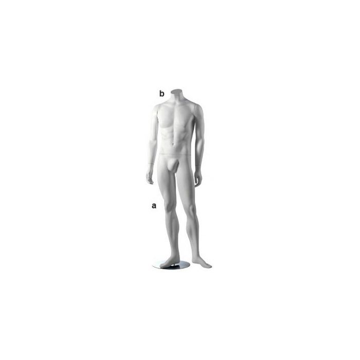 Herremannequin uden hoved
Hvid

a=173 cm; b=52 cm