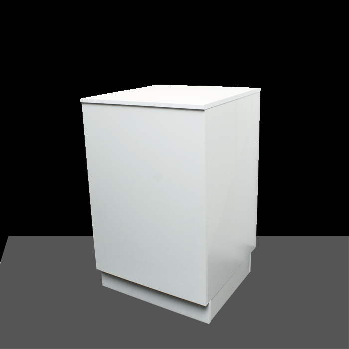 Basis disk (B 60 cm.) - Hvid med 2 hylder