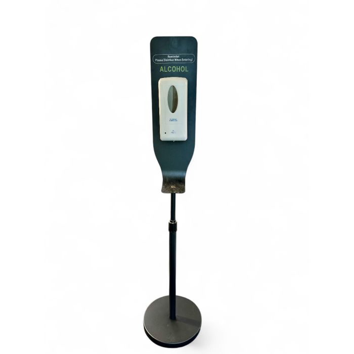 Spritstander - Dispenser t/ hånddprit / desinfektion og SÆBE på stander, sort
