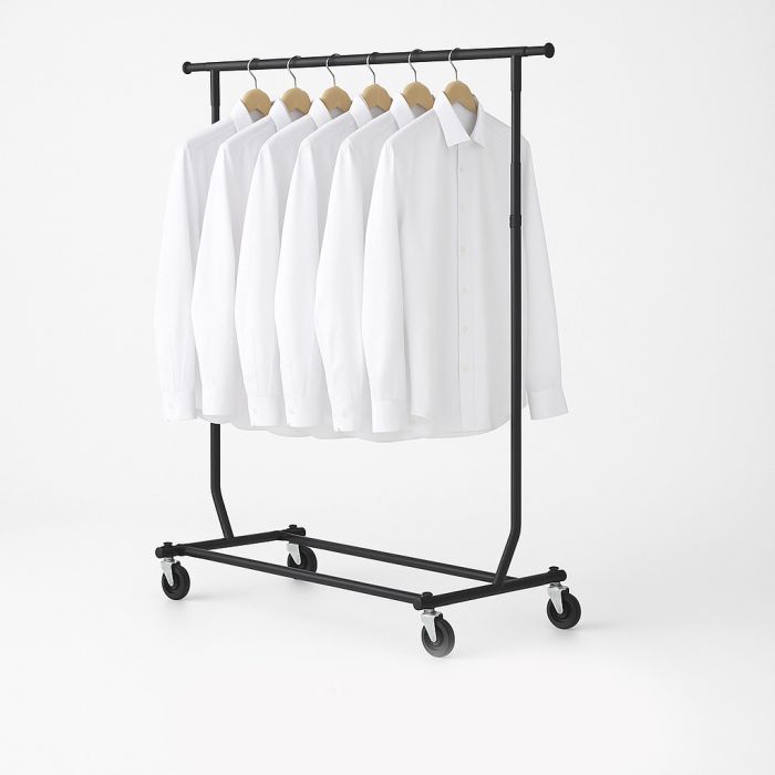 Disco I, helt sammenklappelig, justerbar, sort krom, B128-188 x H145-170 cm