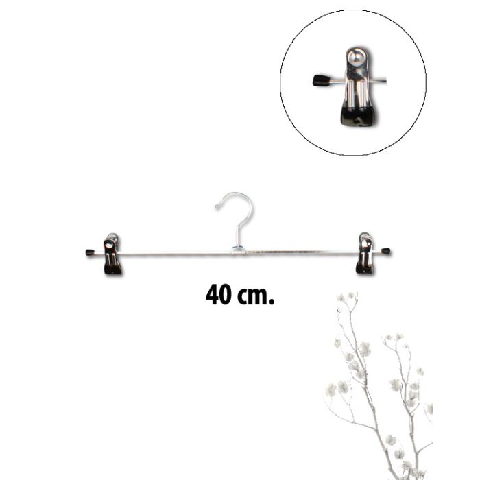 Metalklemmebøjle i sort, 40 cm. Pris ved køb af min. 300 stk.