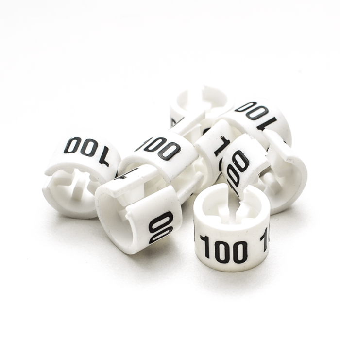 Mini brikker m/ tal - Hvit. 100 ens pr. pose. Velg størrelse
