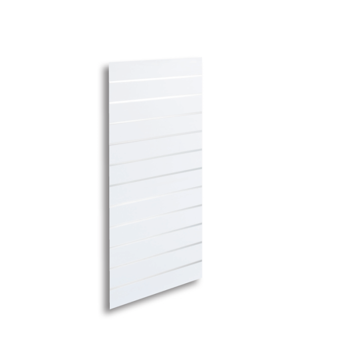 Rillepanel - 59,5 x 120 cm. - hvit - 10 cm. - Supersett, let tekstur