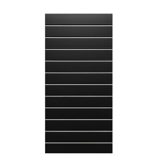 Rillepanel - 59,5 x 120 cm. - sort - 10 cm. - Supersett, let tekstur