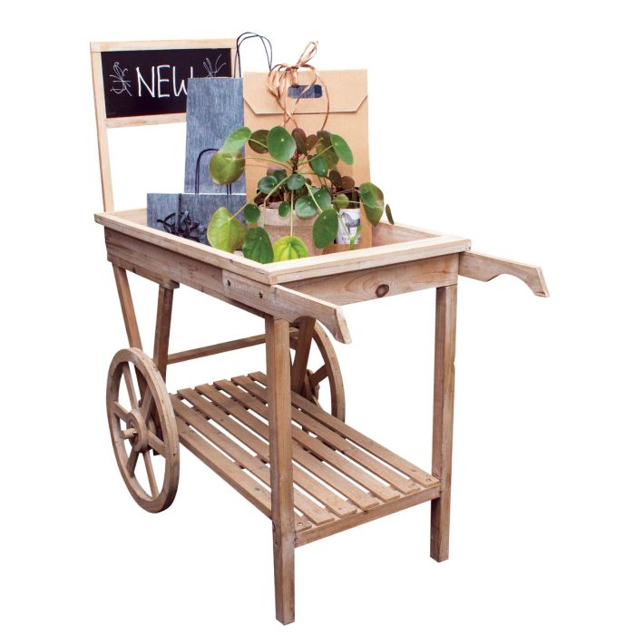 Markedsvogn - Heritage med tavle, light, 48 x 111 x H117 cm