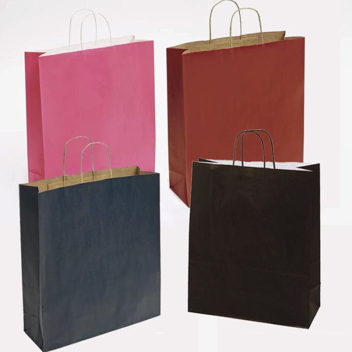 Papirpose - Stor H 41 cm - 50 stk. Velg farge