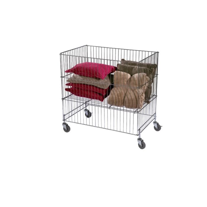 Salgskurv i krom. H 70 cm.