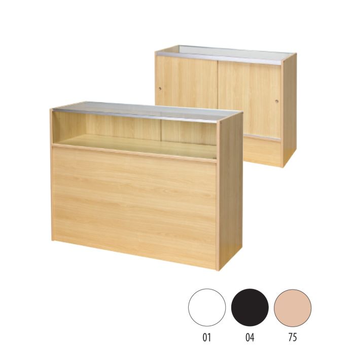 Butiksdisk m/ 1/4 glasfront - Slimline