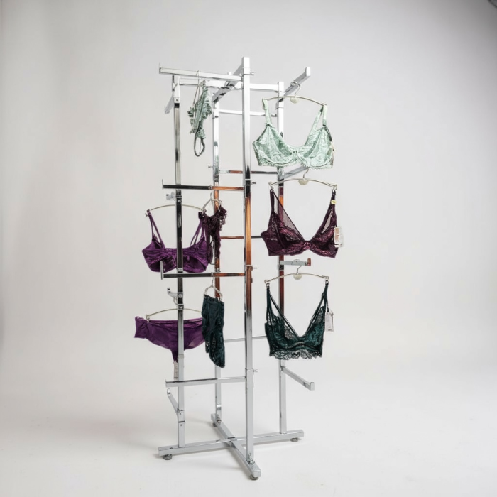 Gulvstativ m/ 16 armer 30,5, krom, 70 x 70 x H150 cm