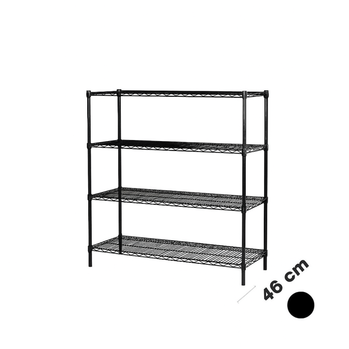 Reol - TUBO (B 122 x D 46 x H 160 cm.) - Sort, let blank