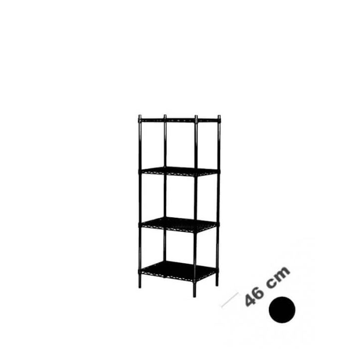 Reol - TUBO (B 61 x D 46 x H 160 cm.) - Sort. 4 hylle