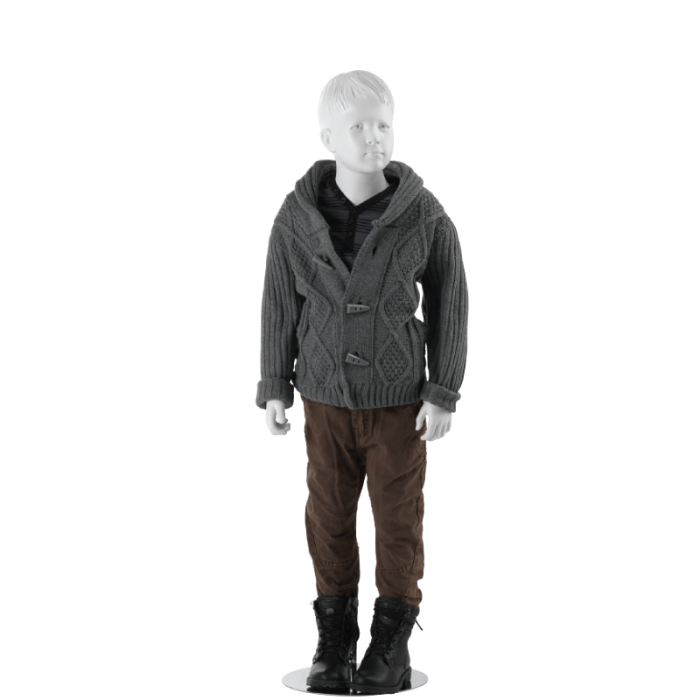 Drenge børnemannequin (7-8 år). Skulptureret hår