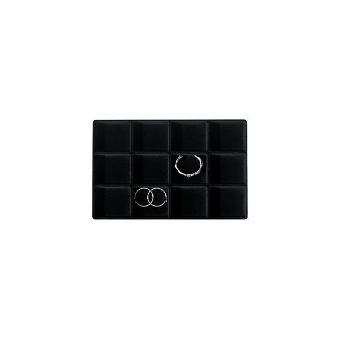 Bakke t/halskjeder. B 36,5 x D 24 x H 2,5 cm. Sort