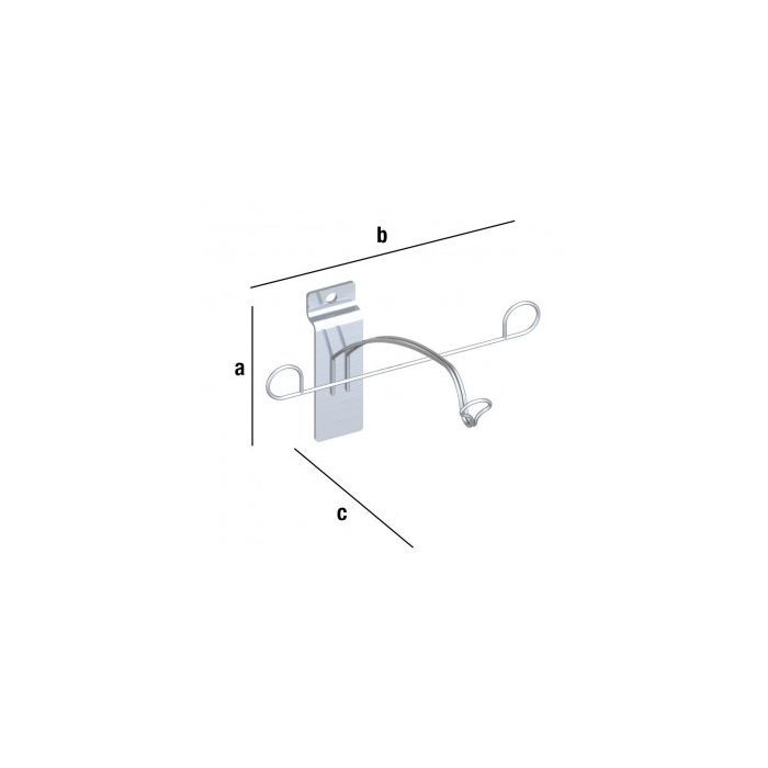 Brilleholder t/ rillepanel. Krom - ny B-model