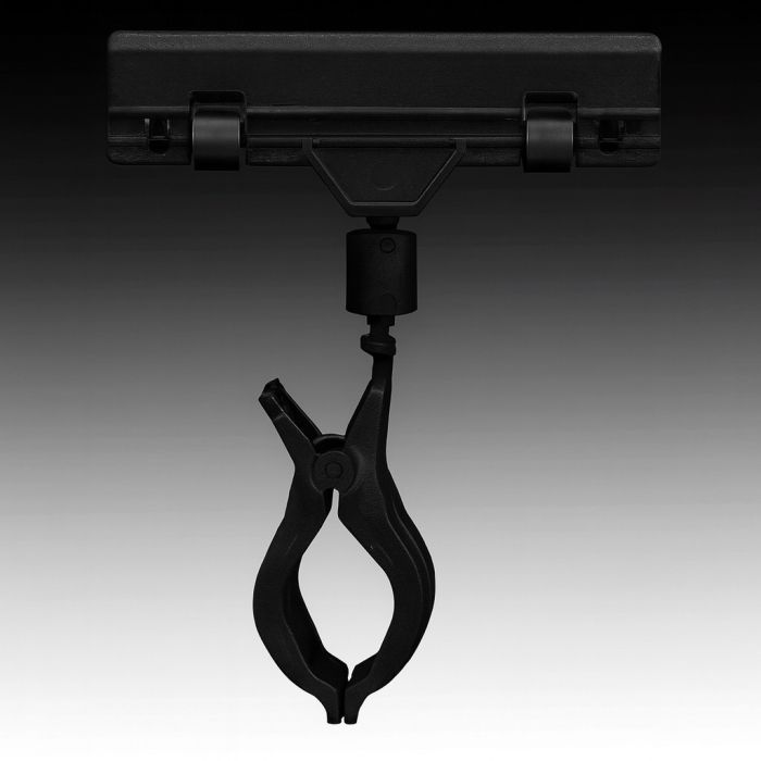 Clear Grip, skilteklemme, med bred klemme, sort akryl, H10 cm