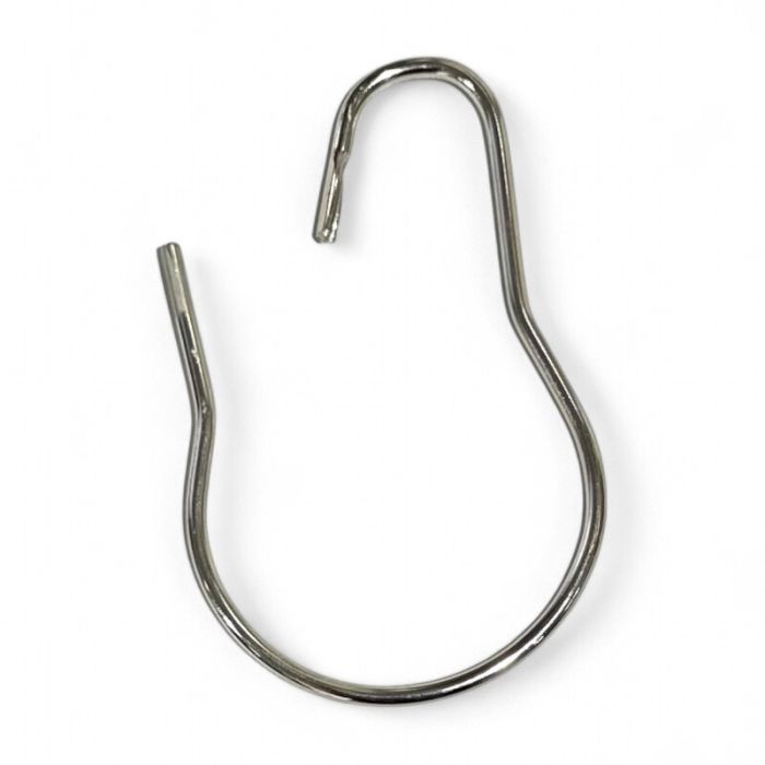krok med lås - gardingring i krom.  H 6,5 cm.