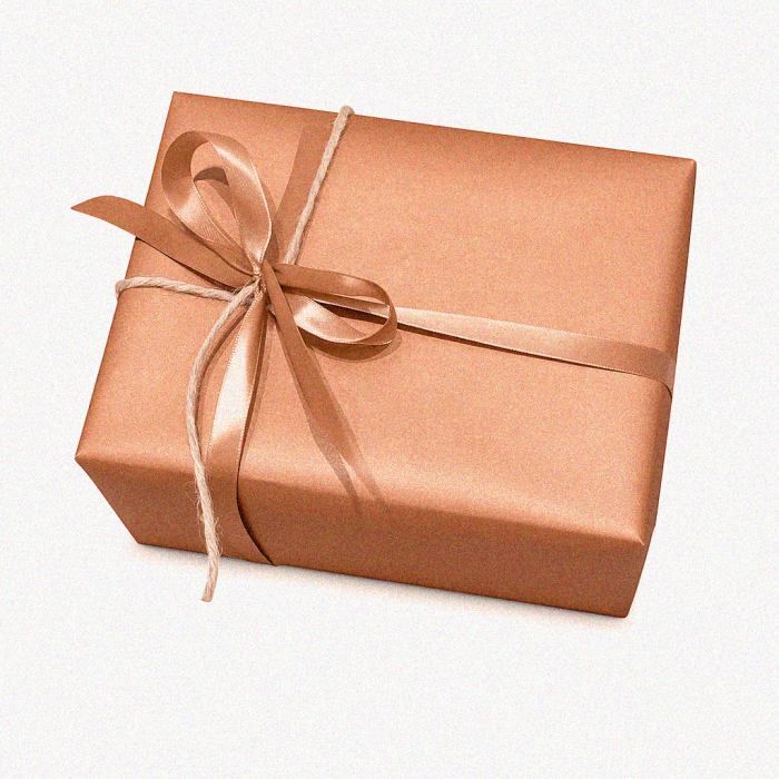 Gavepapir B 40 cm. Kobber, kraftpapir. 100 mtr