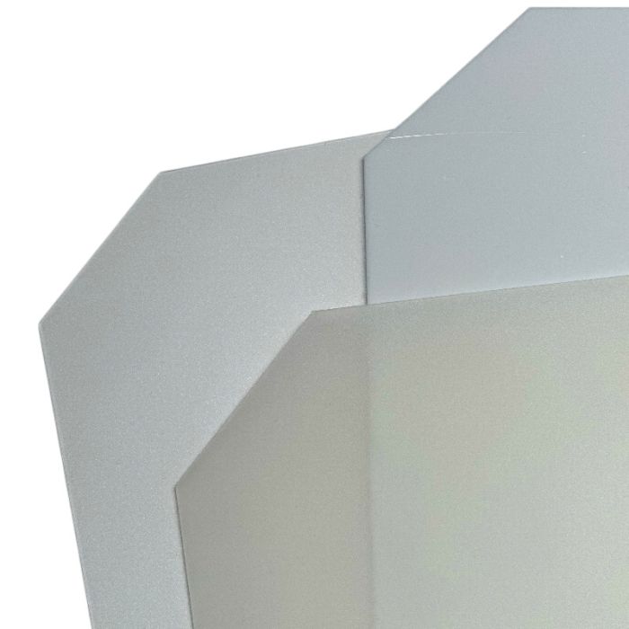 Plastplader - matteret - TUBO. 58,5 x 44 cm. Hyldeplader