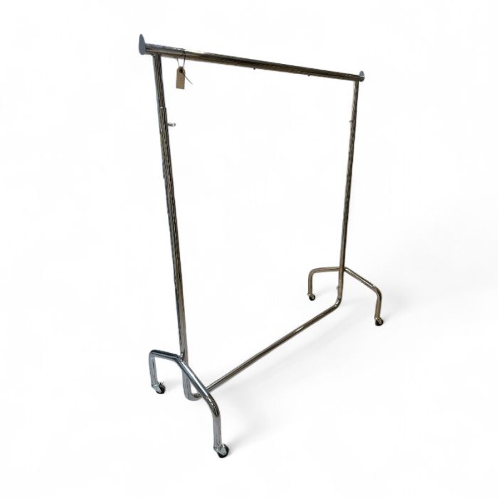 Vareprøve - Super, konfektionsstativ, med gummihjul, justerbar, krom, B140-220 x D55 x H146-190 cm