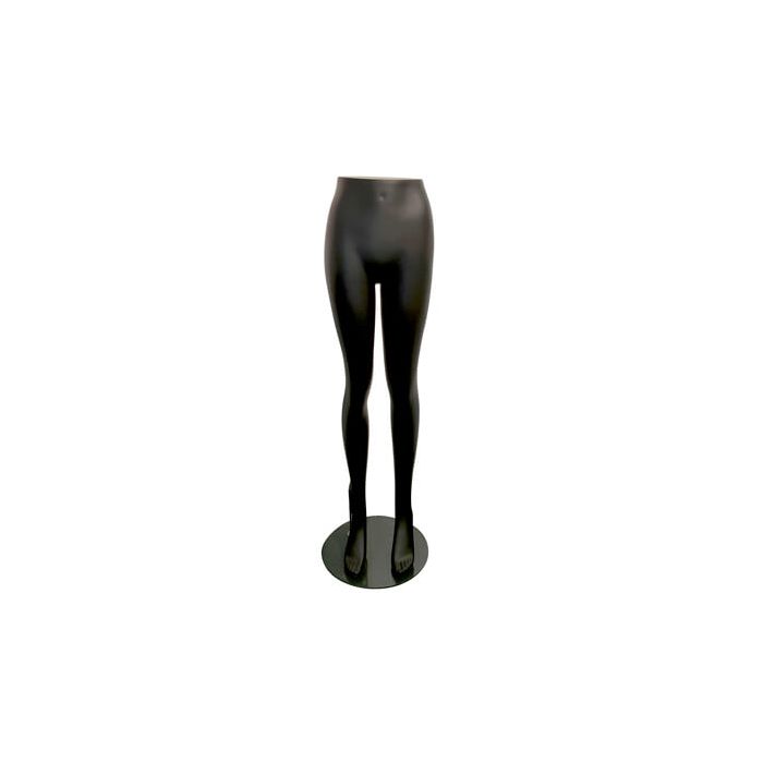 Mannekengunderdel, dame, inkl. glass fot, 120 cm, glasfiber, mat sort