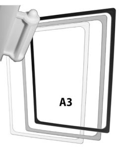 A3 Plastramme - hængslet. Velg farge