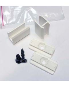 Clips med tape t/plastramme, sett af 2 dele, hvit
