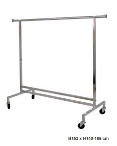 Disco II, høydejusterbar, krom, B153 x H140-185 cm