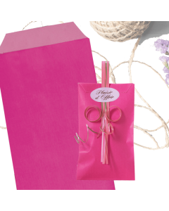 Gavepose, kraftpapir - 250 stk. Pink. Velg størrelse