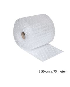 Bobleplast, med store bobler. B 50 cm. x 75 mtr.