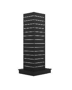 Gondol, 4-sidet, sort, B61 x D61 x H170 cm. Rilleafstand 10 cm. Inkl. hjul