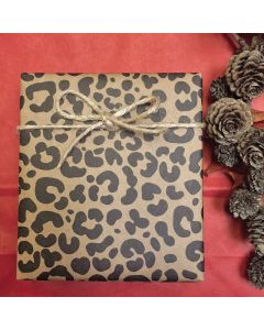 Gavepapir B 50 cm. Jaguar print, kraftpapir. 100 mtr.