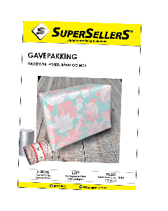 Katalog med gaveinnpakning og gavebånd