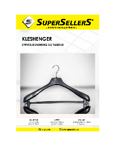 Katalog med kleshenger og tilbehør