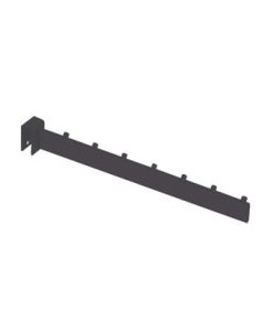Iron Pipe, skrå fronthæng, til dekostang, med 7 knopper, sort