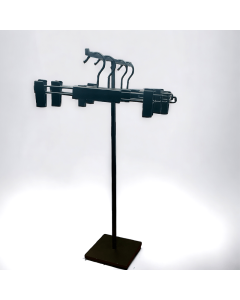 T-display - Sort. Smykkestativ. H 43-81 cm.