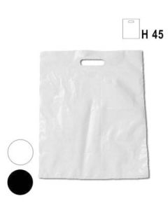 Plastikpose - Mellem (B 39 x D/BF 8 x H 45 cm.) - Budsjett - 100 stk. Velg sort eller hvit