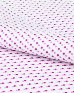 Silkepapir - 100 ark - m/ prikker i Pink