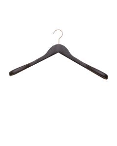 Trehenger, massiv, vinklet, ekstra kraftig, mat sort, 13/50 mm tyk, 45 cm, satin krom